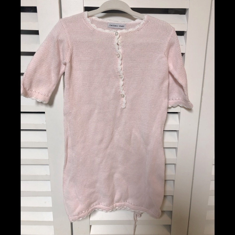 Baby girl sweater gown, size 0-3 months